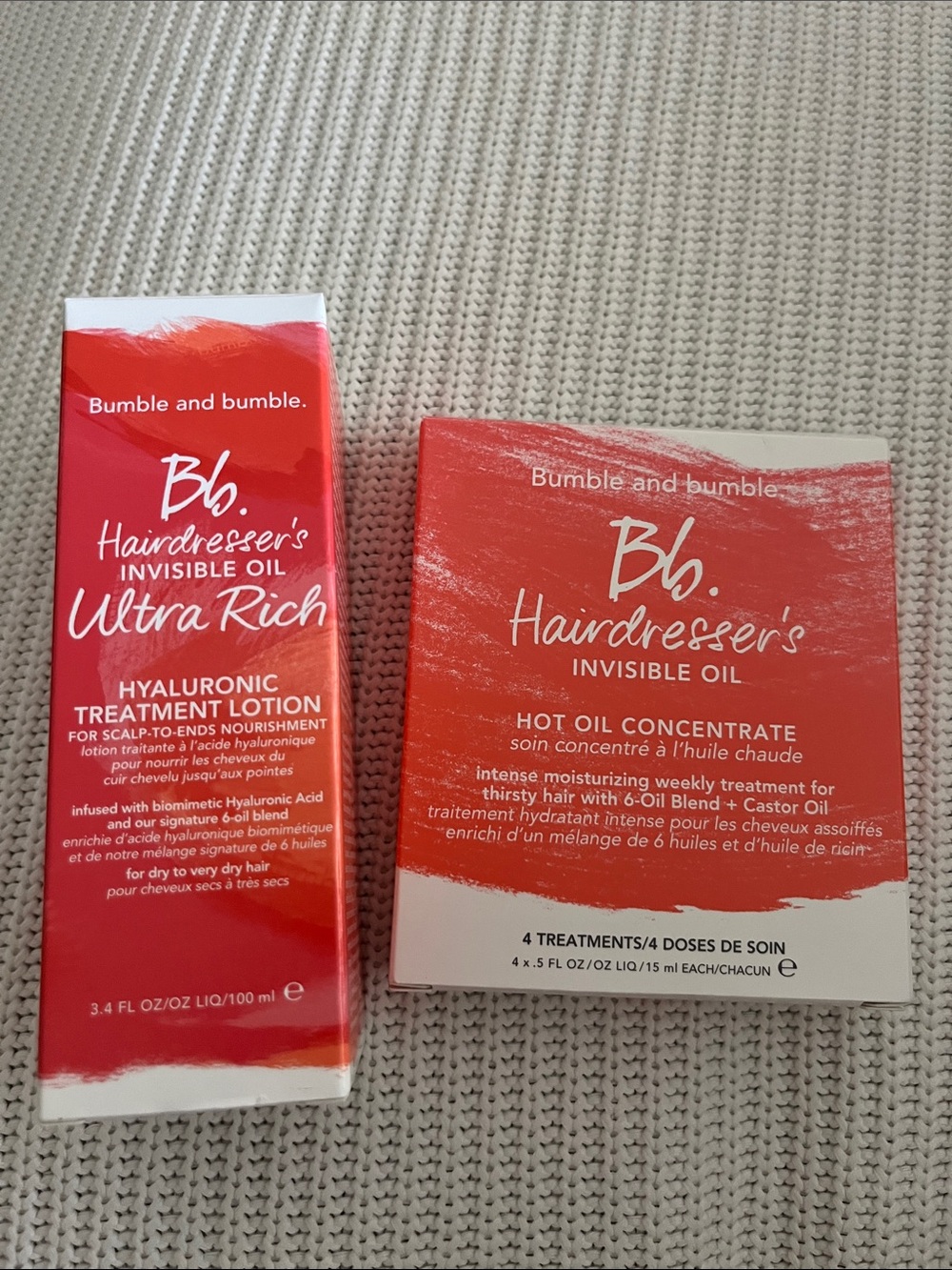 Bumble & bumble Hairdresser's Invisible Oil  set- hot oil concentrate & treatmen